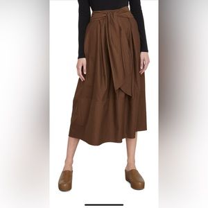 VINCE Cotton Wool Wie Midi Skirt